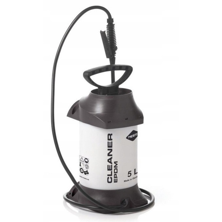 Pulverizator manual Mesto 8l, 5l capacitate, 3 bar, 200cm furtun, 50cm lance, plastic, alb