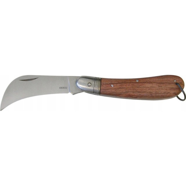 Cutit de montaj Hesse 180mm, otel carbon, maner din lemn, 0.1kg