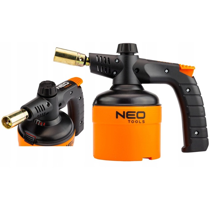Lampa de lipit cu gaz, arzator pentru cartuse de 190g, aprindere piezoelectrica NEO TOOLS 20-024