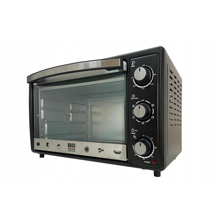 Cuptor electric Bass, 27l, 1500W, functie rotisor, grill, set complet, 48,5x36,5x30,5cm