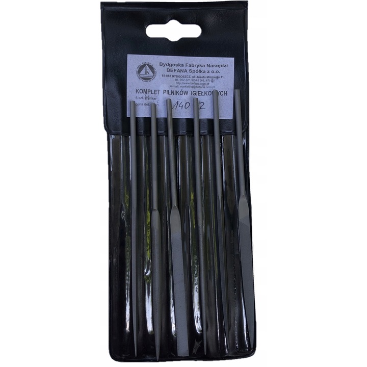 6 db tűreszelő készlet 140mm, Befana, precíziós, hordozható