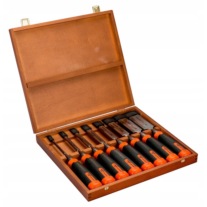 Bahco vésőkészlet 6-38 mm, 8 darabos, ergonomikus, fadobozban
