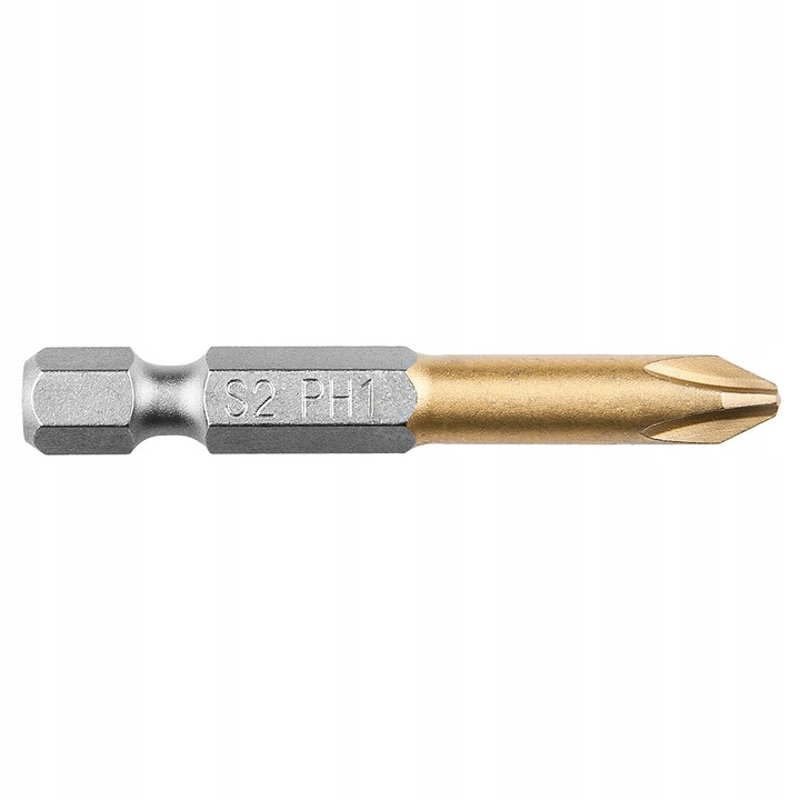Set 10 bucati capete surubelnita PH1x50mm GRAPHITE, acoperire nitrura de titan, lungime marita
