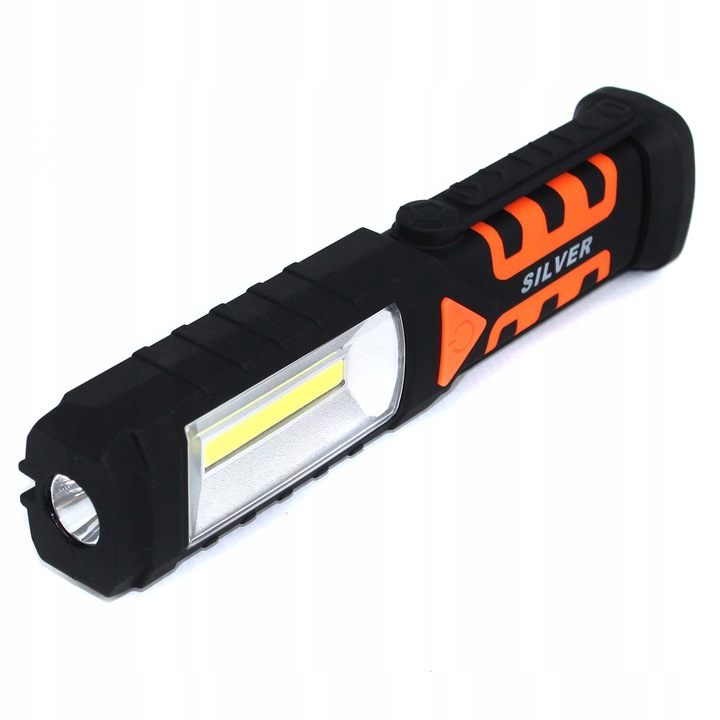 LED фенер SilverTools 3W 240Lm с Li-Ion акумулатор 2800mAh, със зарядни за кола и мрежа