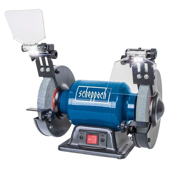 Scheppach SM 150 L asztali köszörű, 400W, 150mm, 2 tárcsával, 230V