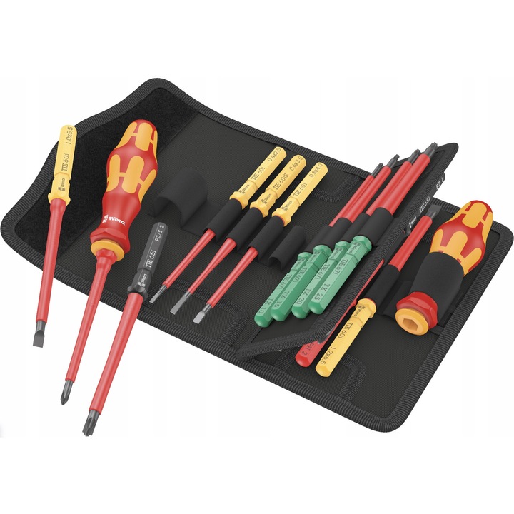 Комплект изолирани отвертки Wera Kraftform Kompakt 17 части многоцветен 200x120x80mm