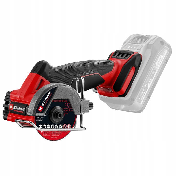 Einhell TP-CO 18/76-C Li BL akkumulátoros vágógép, kefe nélküli motor, 76mm, 28,3x12,3x14,3cm
