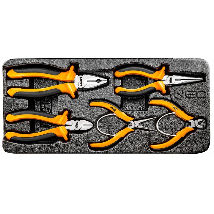 NEO 5 darabos fogókészlet, 160mm, 110mm, 130mm, 55-60 HRC, többszínű