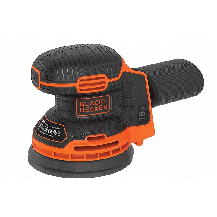 Black+Decker BDCROS18N excentercsiszoló, 125mm, 18V, 912g, porzsákkal