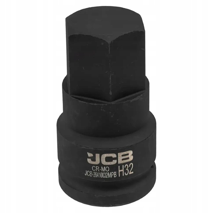 Ütvecsavarozó fej 3/4" JCB 32 mm 6-lap Cr-Mo, 80 mm hosszúság