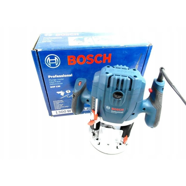 Bosch GOF 130 felsőmaró, 1300W, 28000 ford./perc, tengelyzárral, professzionális használatra