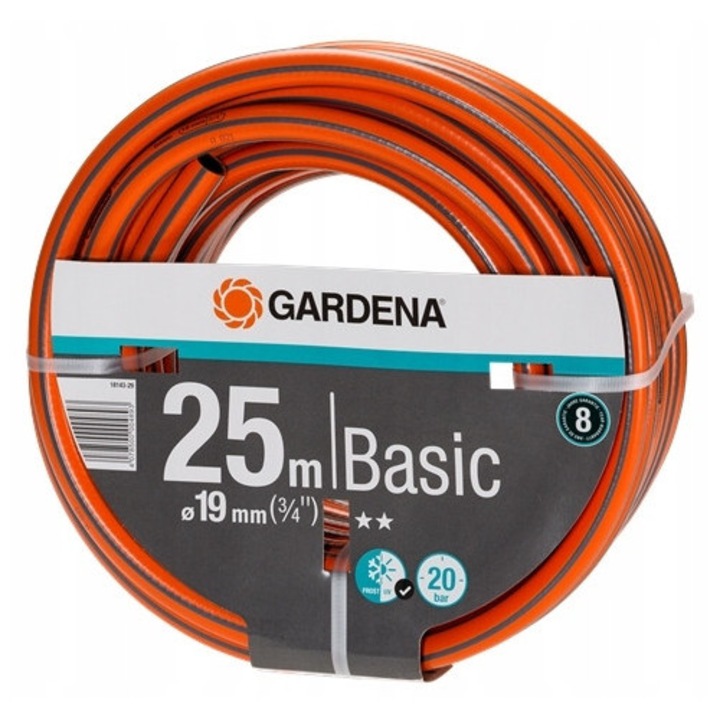 Gardena Basic kerti tömlő, 25m, 19mm, UV-álló, 20 bar nyomás
