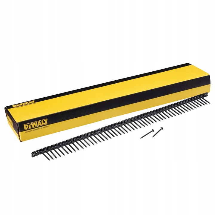 DeWalt DWF4000350 szalagos csavarok gipszkartonhoz és fémhez, 3,5 x 35 mm, hegyes végű, elakadásgátló szalag, fekete, 1000 db