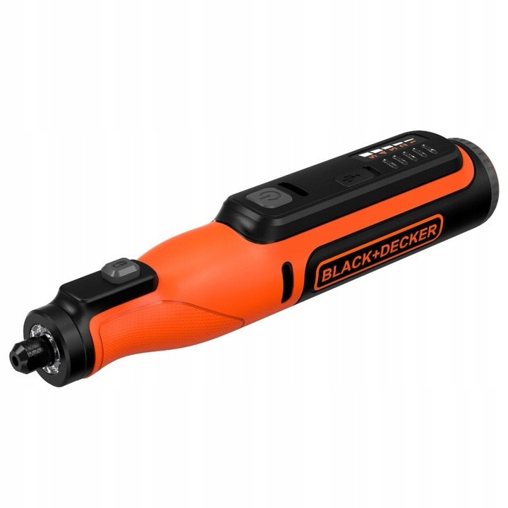 Black+Decker BCRT8I forgó csiszoló, 7.2V, 37 tartozékos készlet, LED, 4cm x 23cm, fekete, 10 XL méretű munkakesztyű