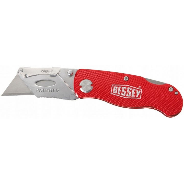 Cutter pliabil cu lama din aluminiu, BESSEY, maner usor, mecanism rapid de schimbare a lamei, set