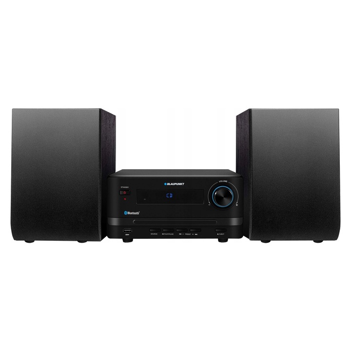 Микро аудио система Blaupunkt MS14BT, Bluetooth, CD/USB, 15W RMS, черна, 220x102x238мм