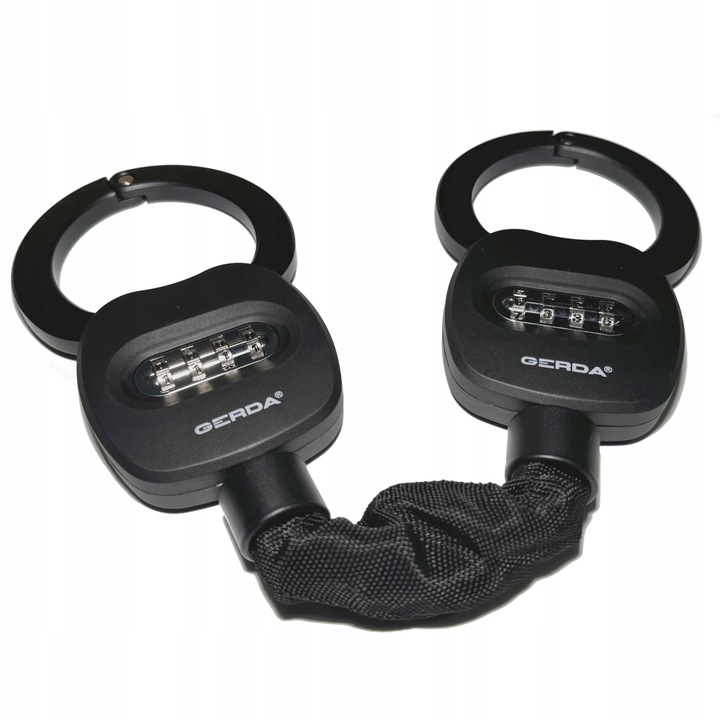 Gerda E-SCOOTER CUFF 480/75U bilincs, 48cm, 2 kulcs, fekete