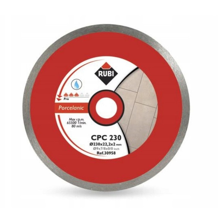 Rubi CPC gyémánttárcsa 300mm, csempéhez, gránithoz, vastagság 2,2mm, 1 darabos készlet