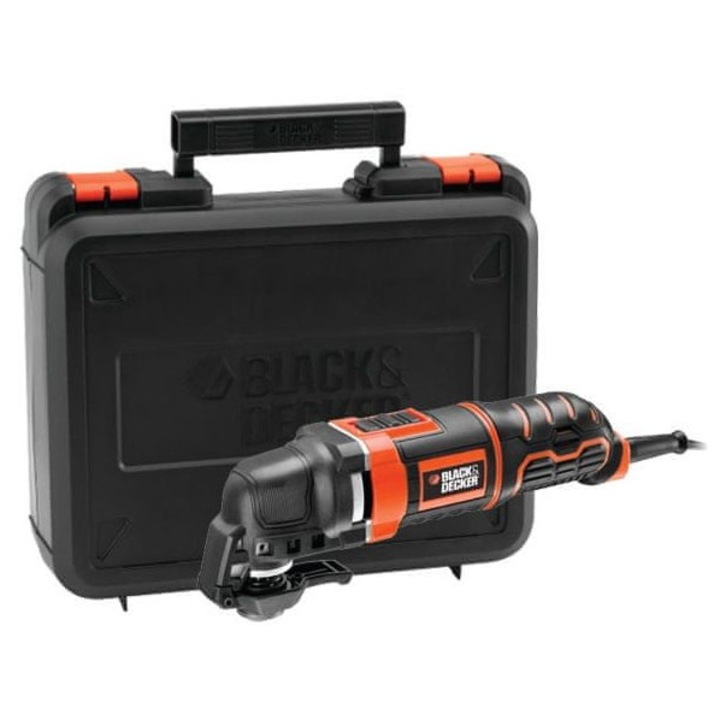 Többfunkciós szerszám 300W Black+Decker MT300KA, 4 penge és 6 csiszolópapír, szerszám nélküli rögzítéssel, 1,58 kg