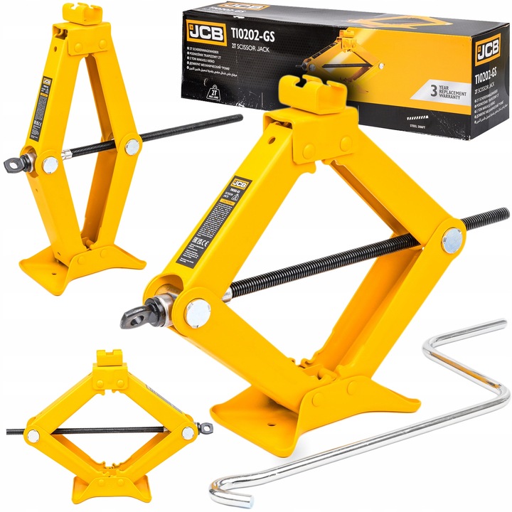 Autó trapéz emelő, JCB, 2 tonna, 100-420mm, 360°