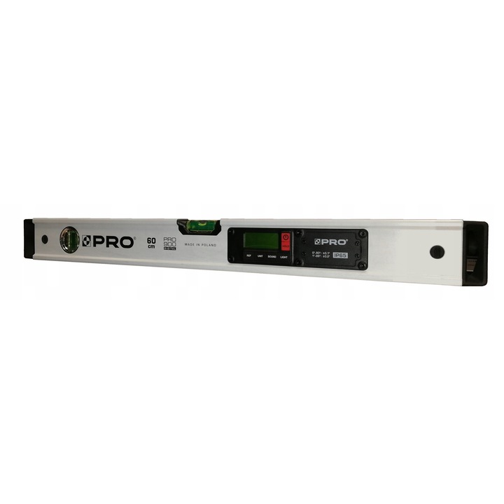 Pro 900 elektronikus vízmérték, 60cm, IP65, tokkal, fehér, pontosság +/-0,1