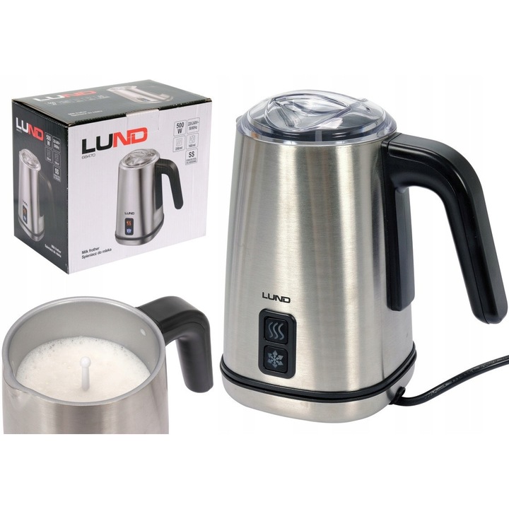 Lund 68470 tejhabosító, 500W, inox, 18x12x21cm
