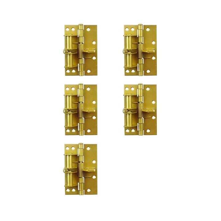 5 db arany színű fém automata zsanér készlet 40x45mm bútorajtókhoz