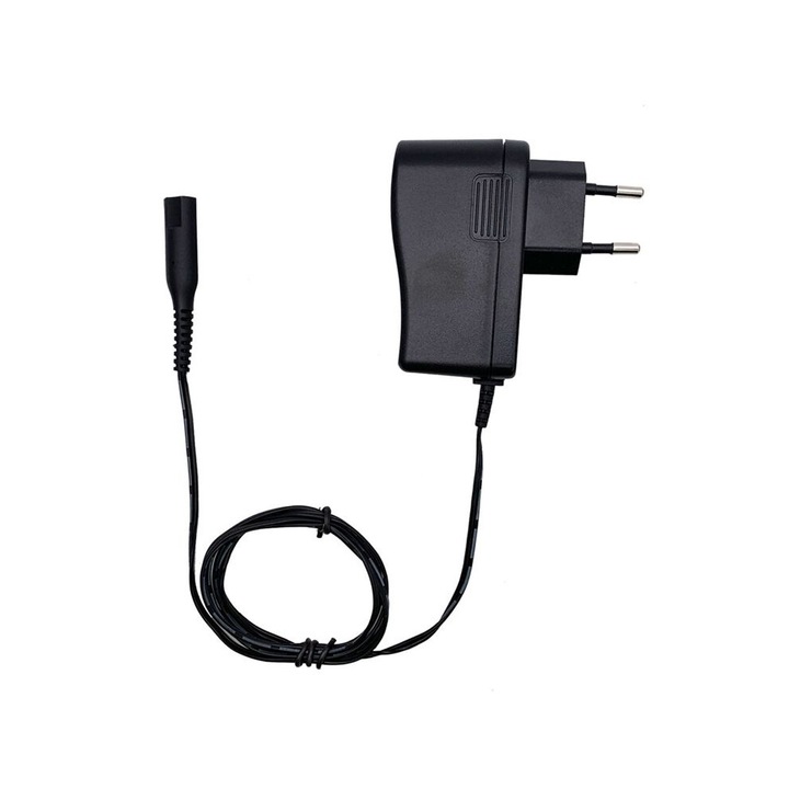 Adaptator alimentare 12 V 0,4 A pentru accesorii aparate de ras electrice, priza UE, cablu 1,5 m, culoare neagra