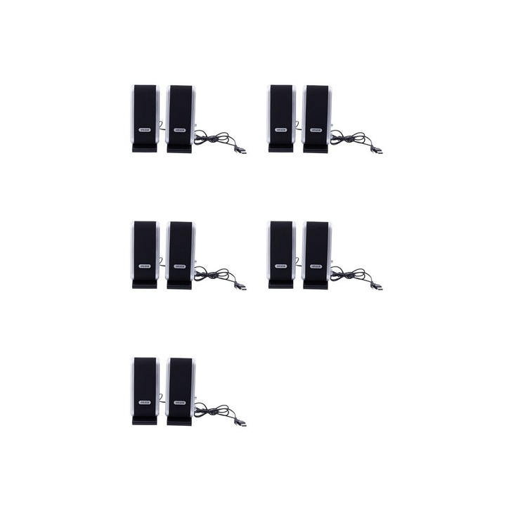 5 darabos PC hangszóró szett, 120W USB, fekete, 17x7.5cm