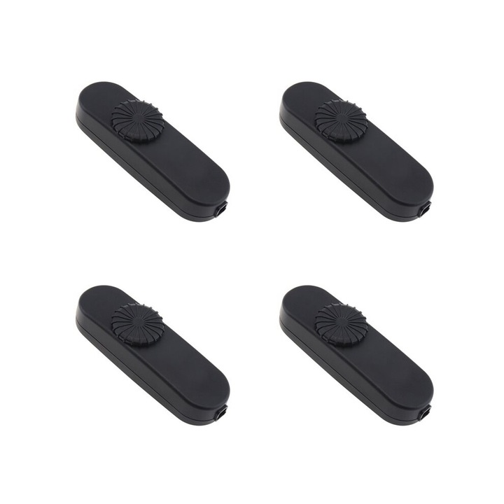 4 db LED dimmer készlet, 220 V, fekete, műanyag