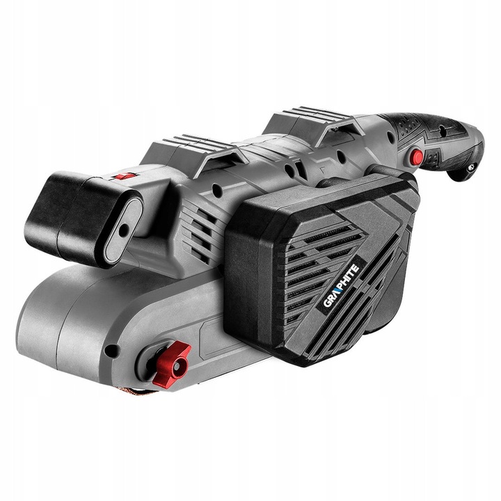 Slefuitor cu banda Graphite 900W, 76x533mm, sistem de aspiratie, 3,4kg