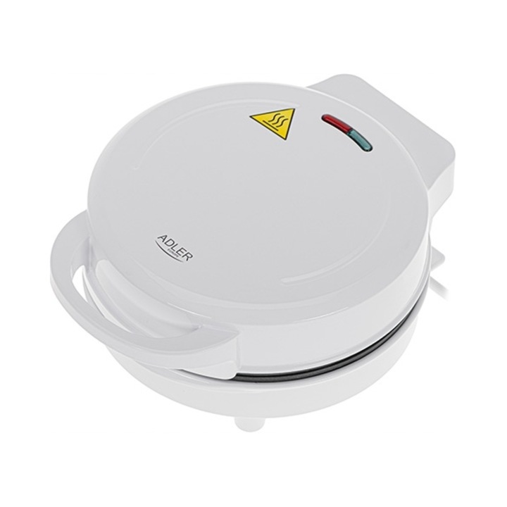 Aparat pentru gogosi ADLER AD 3075, forma 7 gogosi, placi non-aderente, putere max. 1500W, maner rece, cablu rabatabil 75 cm, Alb, 1 buc
