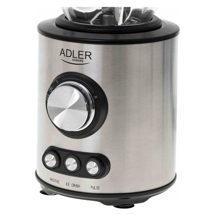 Блендер Adler AD 4078, 1700W, 1,5L, инокс, стъкло, 2 скорости