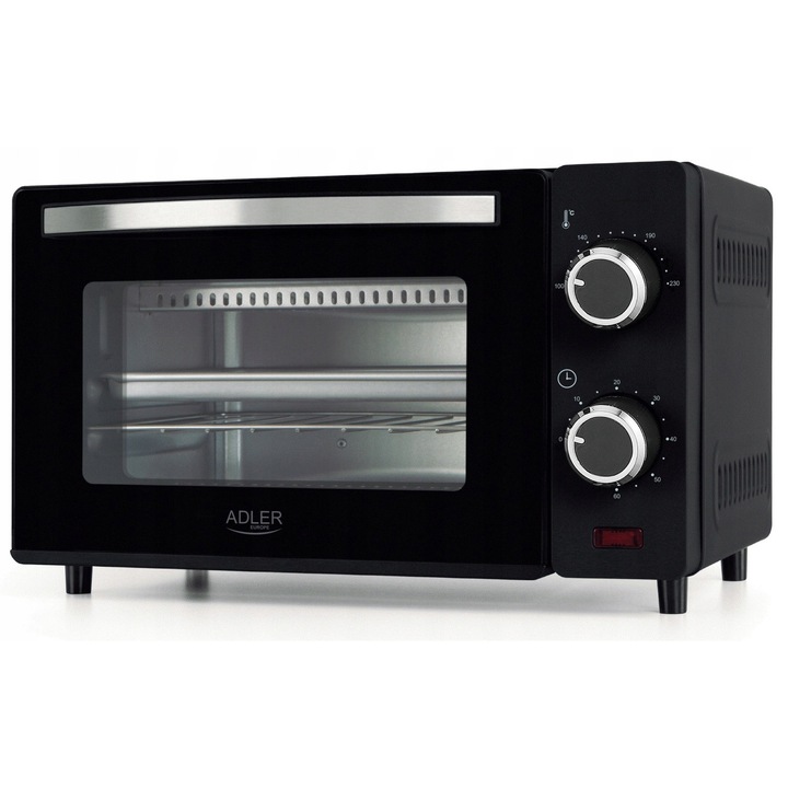 Cuptor electric compact Avenido 9L, timer, negru, 36.5x28.5x22.1cm