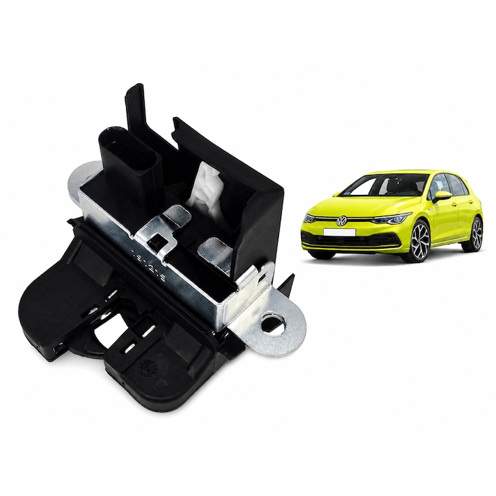 VW Golf 7 MK7, Beetle csomagtérzár, 4 tűs, OEM kód: 5G6827505 / 5G6827505A / 5G6827505B