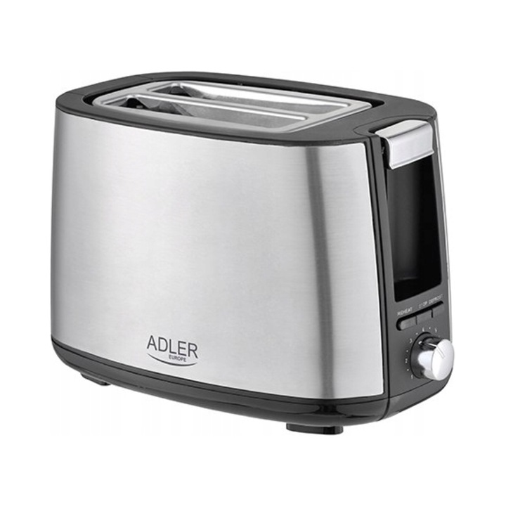 Kenyérpirító Adler AD 3214 7 fokozat rozsdamentes acél 13x10.5x3cm 900W