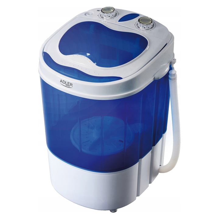 Masina de spalat turistica Adler AD8051 compacta alb-albastru 360x370x530mm