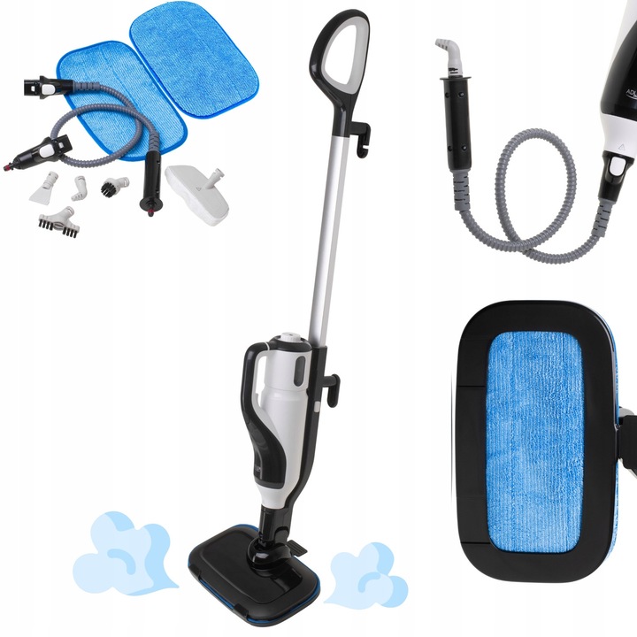 Mop abur ADLER AD 7072 1500W alb-albastru 115cm 380ml set 11 accesorii