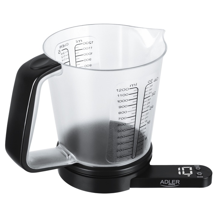 Cantar de bucatarie Adler AD 3178, electronic, 5kg, negru, 22x14.5x13.5cm