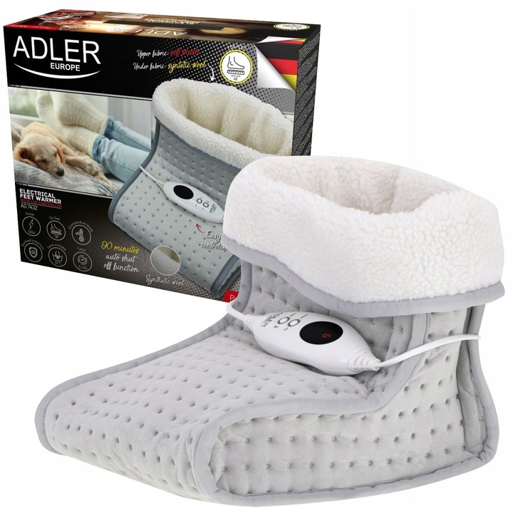 Нагревател за крака ADLER AD 7432, 4 степени, сив, 31x25x29см