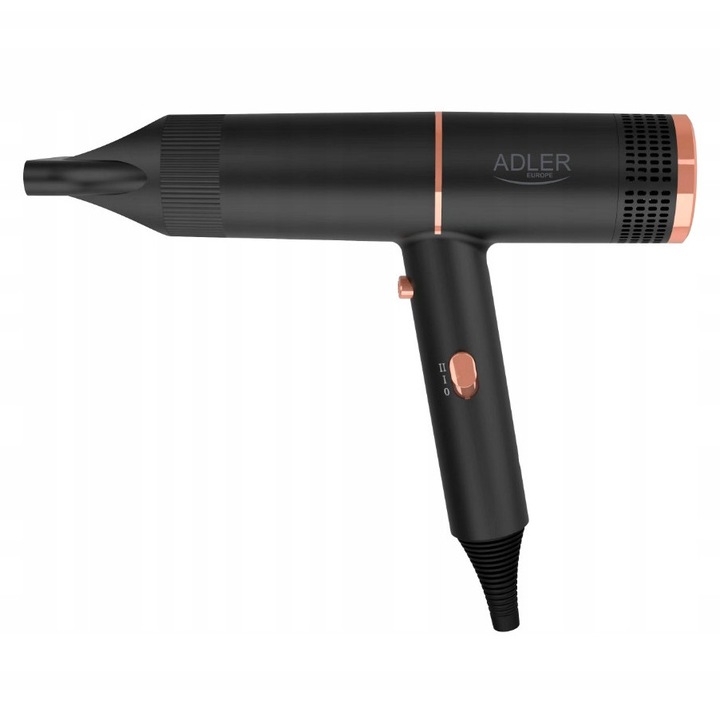 Сешоар Adler AD 2278, йонизация, 1400W, черно-златист, 180см