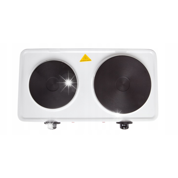 Електрически котлон Adler AD 6504, двоен, 2250W, бял, 15.5x18см