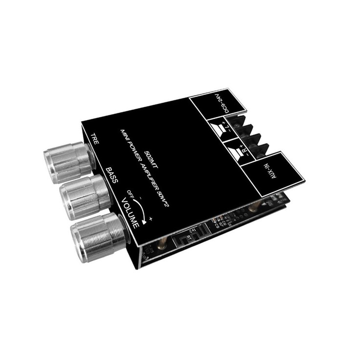 Audio erősítő 2x50W, ZK-502MT, 5.0, hordozható, fekete