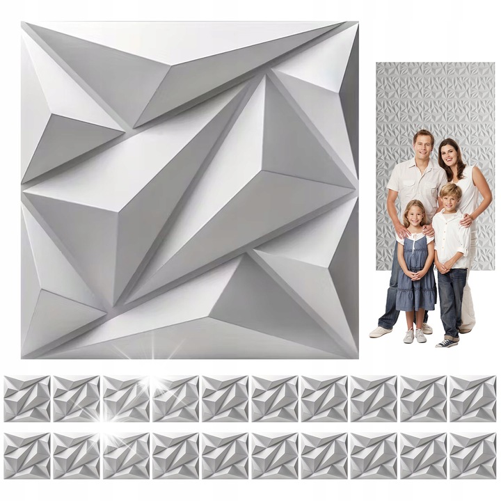 Декоративни плочки Bedee 3D самозалепващи 30x30cm комплект 20 броя