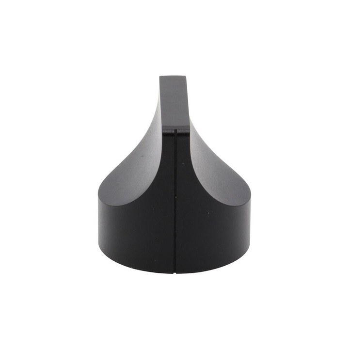 Buton de volum din aluminiu, 28x28mm, negru, set 1 buc.