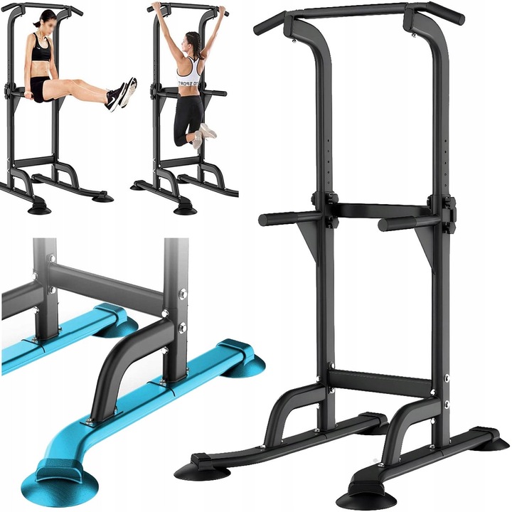 Bara de tractiuni Artnico reglabila 165-210cm multifunctionala negru 75x82cm