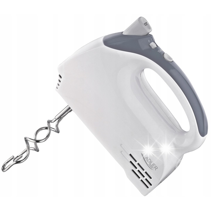 Ръчен миксер Adler AD 4201, 550W, 5 скорости, бял
