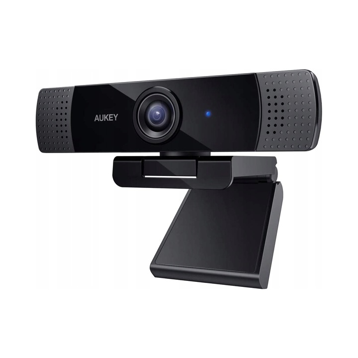 Уеб камера Aukey PC-LM1E Full HD 1920x1080p стерео микрофони черна 11.3x7x3см