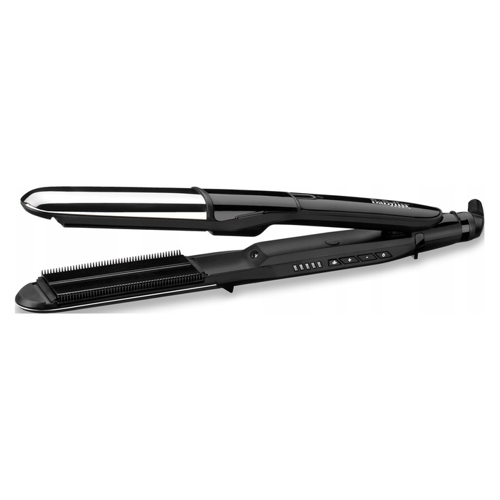 Преса за коса BaByliss Steam Shine, керамична, 39мм, черна, 150-230C