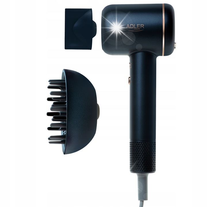 Сешоар Adler AD 2270b, 1600W, йонизация, 3 степени, черен, 30x12x26см